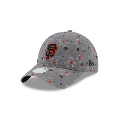 Grey San Francisco Giants Hat - New Era MLB Blossom 9TWENTY Adjustable Caps USA4105296